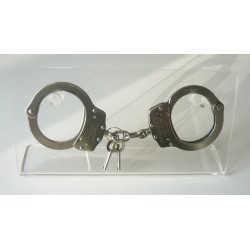 ASP 01329 - Aufsteller Ständer Halter für Handschellen aus Acryl transparent Display